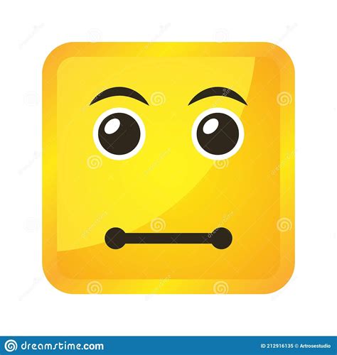 Emoticons Emojis Styled Stock Fashion Flats Emotions Square Yellow