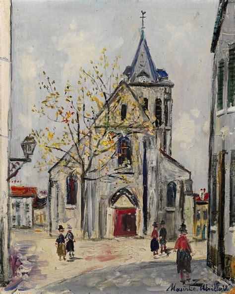Maurice Utrillo 1883 1955 Eglise De Banlieue 20th