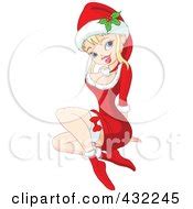 Royalty Free Rf Clipart Illustration Of A Sexy Christmas Pinup Woman