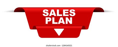 Red Vector Banner Sales Plan Stock Vector Royalty Free 1284160321