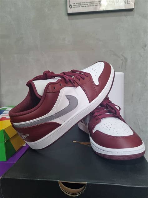 Air Jordan 1 Low Cherrywood Red Uk10 Mens Fashion Footwear Sneakers