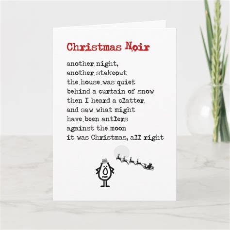 Christmas Noir A Funny Christmas Poem Holiday Card