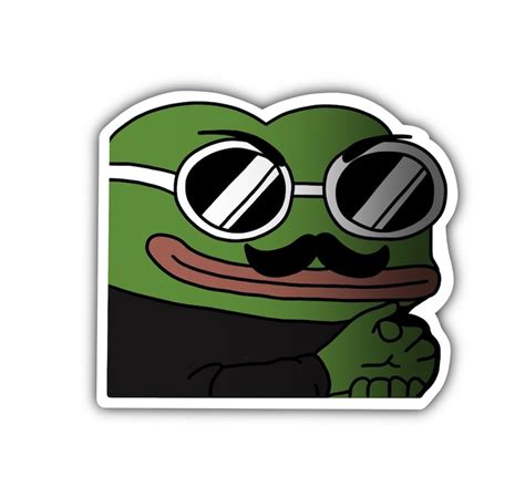 Pepe Sticker Pepe Frog Twitch Emote Meme Stickers Pepe The Etsy Ireland