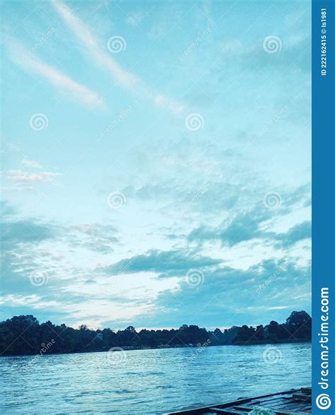 Riverside Sunny Clouds Stock Image Image Of Cloud Sungai 222162415