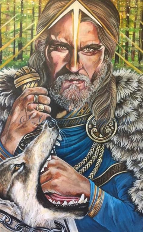 Norse God Tyr Greeting Card Etsy Norse Gods Norse Tyr Norse God
