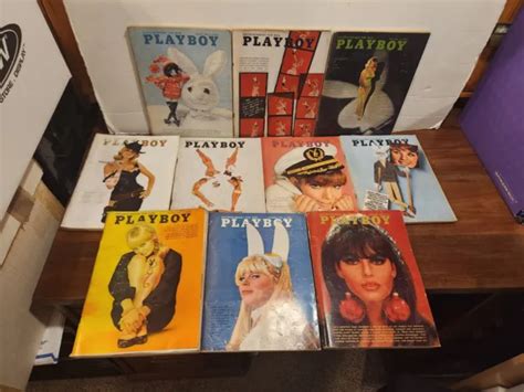 Vintage Playboy Magazine Lot All From Have Their Centerfolds