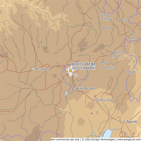 Map Of Addis Abeba Addis Ababa Ethiopia G1k