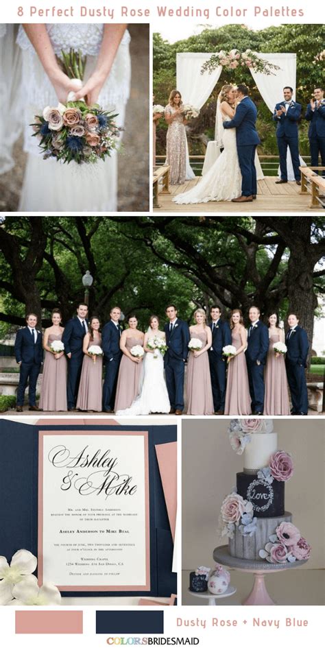 8 Perfect Dusty Rose Wedding Color Palettes For 2019 Paletas De Boda