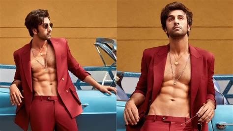 Ranbir Kapoor Gives A Sneak Peek Of His Six Pack Abs During Shamsheras Promotion Fans Go Gaga