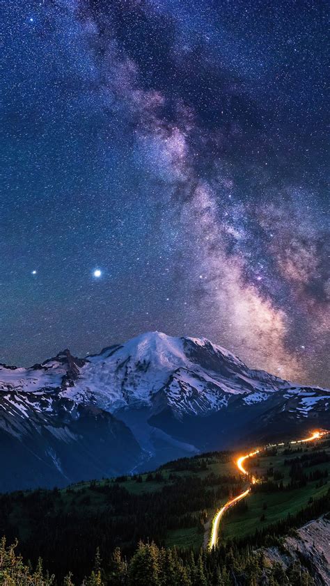 Milky Way Over Mountains 4k Wallpapers Free And Easy To Download