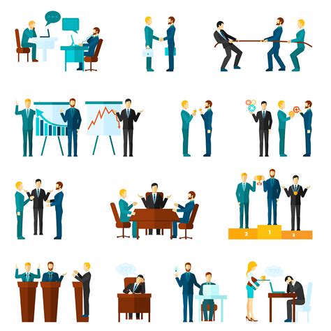 Collaboration Icons Set 463000 Vector Art At Vecteezy