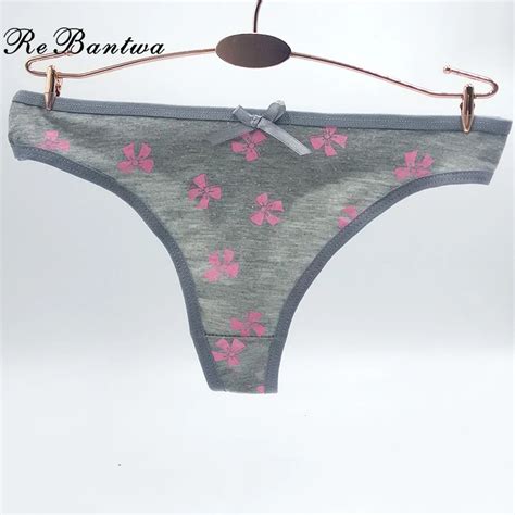 Rebantwa 3pcs Free Shipping Women Cute Panties Girl Briefs Sexy G String Underwear Sexy Thong