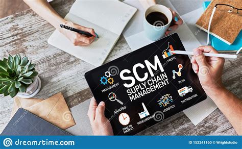 Scm Supply Chain Management And Business Strategy Concept On The