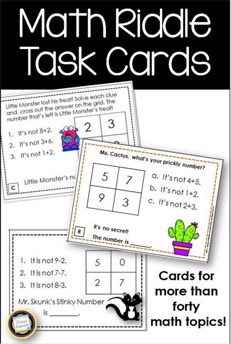 Math Riddle Task Cards Are A Great Way To Give All Of Your Students Fun
