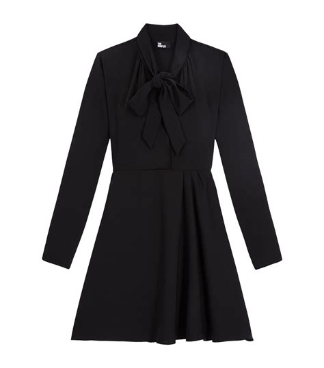 Womens The Kooples Black Pussybow Mini Dress Harrods Uk