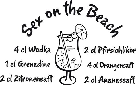 Wandtattoo Rezept Sex On The Beach Cocktail Essen Und Trinken Küche