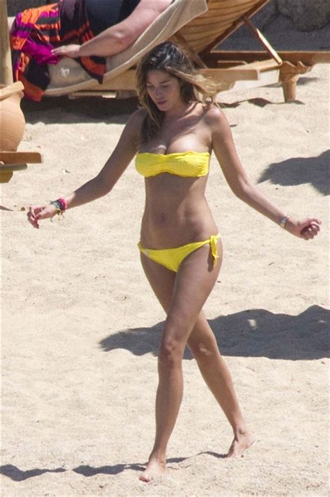 AIDA YESPICA In Yellow Bikini On The Beach In Sardinia HawtCelebs