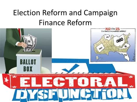 Ppt Election Reform And Campaign Finance Reform Powerpoint