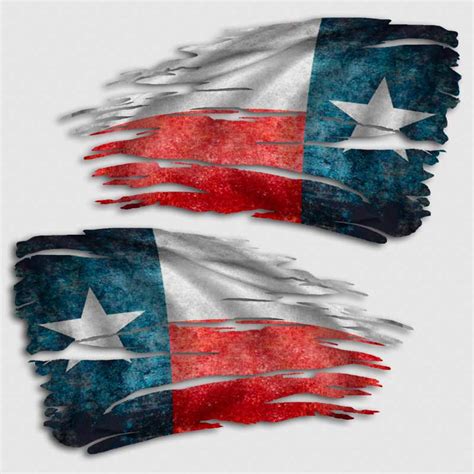 Tattered Texas Flag Decal Distressed Texan Lone Star Sticker