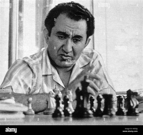 World Chess Champion Tigran Petrosian Black And White Stock Photos