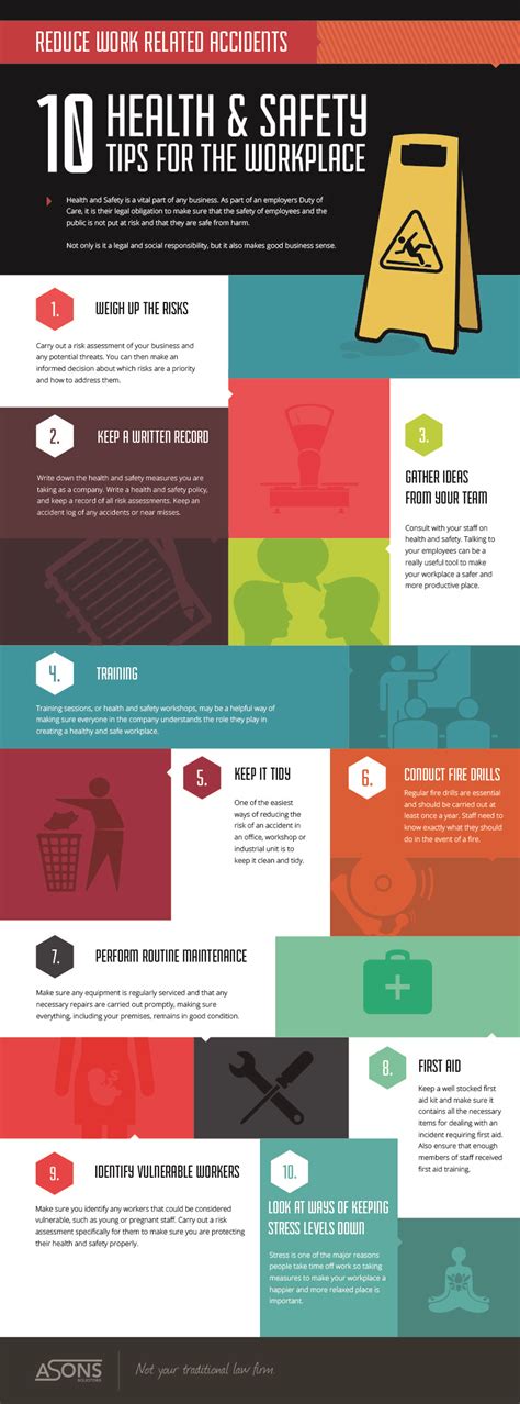 Workplace Safety Infographic 10 Health And Safety Tips