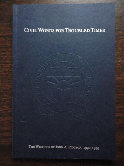 Civil Words For Troubled Times Books