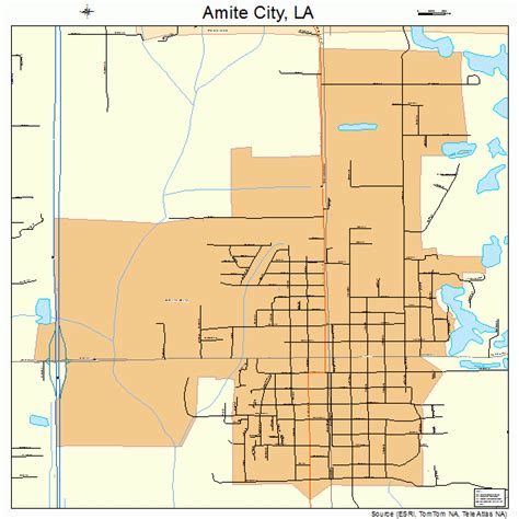 Amite City Louisiana Street Map 2201885