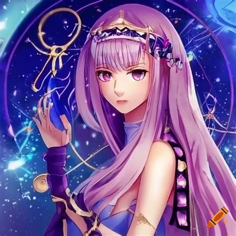 Character Artwork Of An Anime Girl With Libra Zodiac Sign Powers On Craiyon