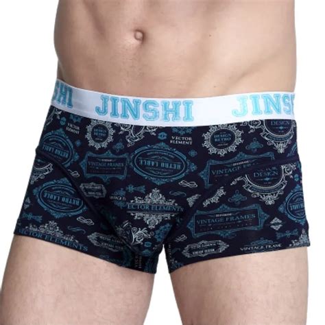 new men s bamboo fiber print boxer shorts male breathable underwear boxers middle waist