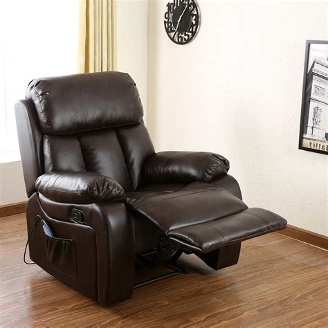 Chester Heated Leather Massage Recliner Chair