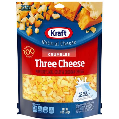 Three Cheese Kraft Natural Cheese