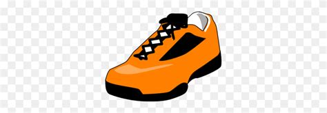 Sneaker Orange Shoe Clip Art Walking Shoes Clipart Stunning Free