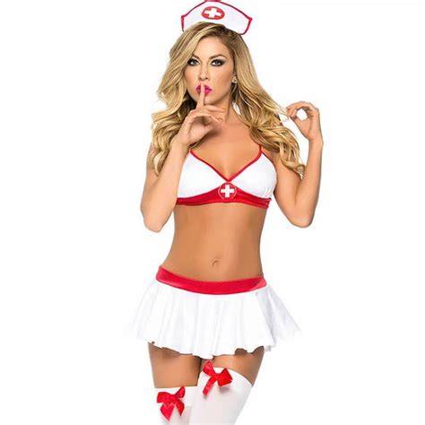 buy sexy womans naughty nurse costume hen fancy dress party outfit cosplay