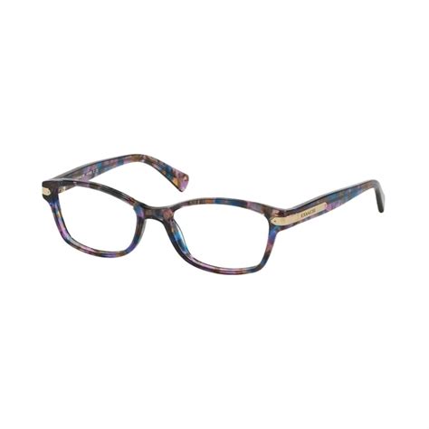 Coach Hc6065 5288 Confetti Purple Rectangular Women S Plastic Eyeglasses