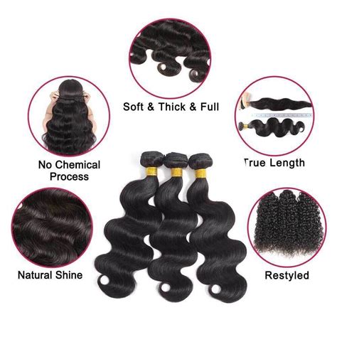 10a Human Hair Bundles With Lace Closure Body Wave Remy Virgin Hair