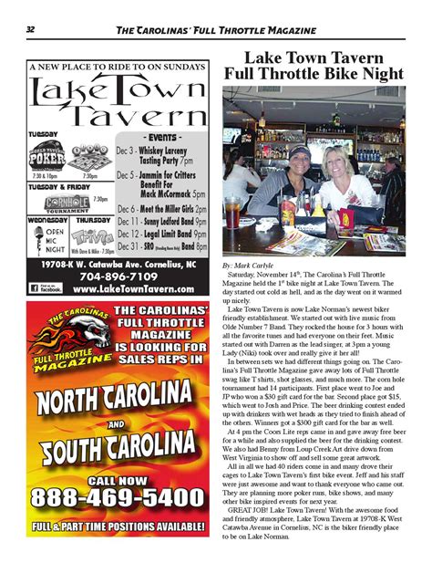 December 2015 Issue 209 By The Carolinas Full Throttle Magazine Issuu