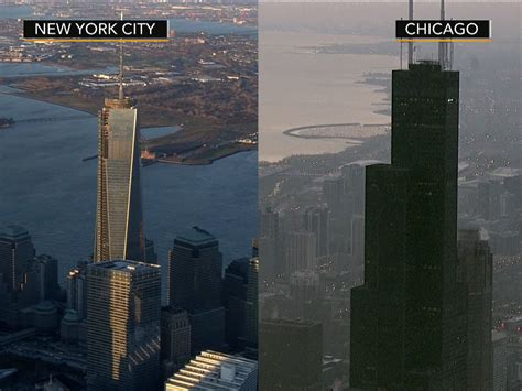 Willis Tower One World Trade Center Compete For Bragging Rights As