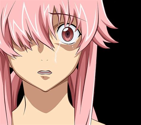 Yuno Gasai Anima Black Crazy Killer Pink Pink Eyes Pink Hair
