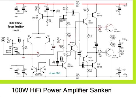 300w sub woofer power amplifier circuit diagram. 100W HiFi Power Amplifier circuit with Sanken | Hifi ...