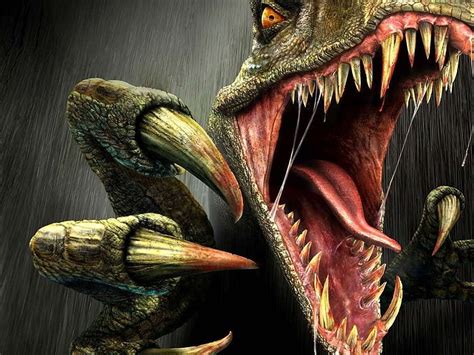 Hd Wallpaper Illustration Of Dinosaur Turok Dinosaurs Velociraptors