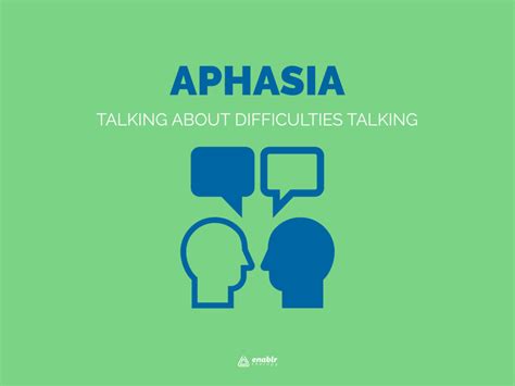 Aphasia Talking About Problems Talking Enablr Therapy