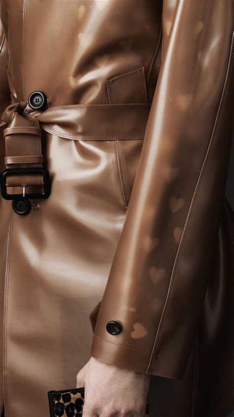 Lyst Burberry Translucent Rubber Trench Coat In Brown For Men
