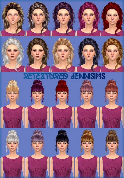 Jenni Sims Butterflysims And Newsea Jackdaw Hair Retextured Sims Hairs