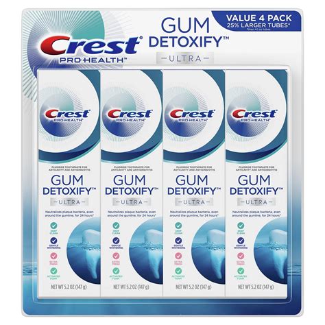Crest Gum Detoxify Deep Clean Toothpaste 52 Oz 4 Pk