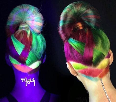 Glow In The Dark Hair Glowing Phoenix Neon Hair Neon Hair Color