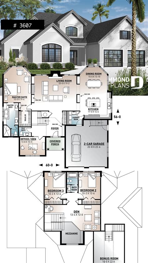 Discover The Plan 3607 Georgiana Which Will Please You For Its 3