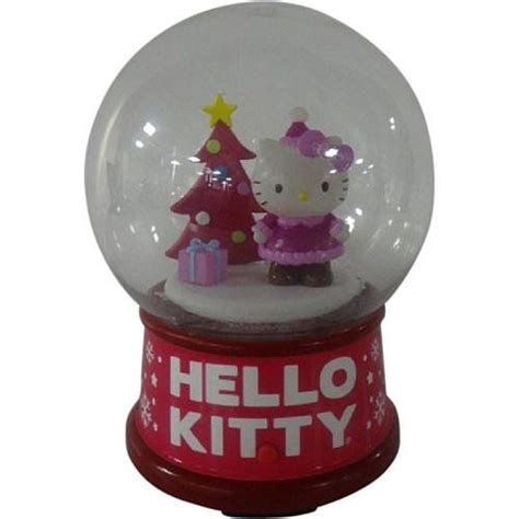 Hello Kitty Mini Musical Snowglobe Christmas Ornaments Top Brands