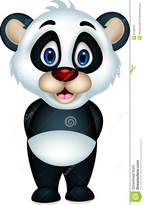 Cute Panda Cartoon Posing Stock Illustration Illustration Of Funny