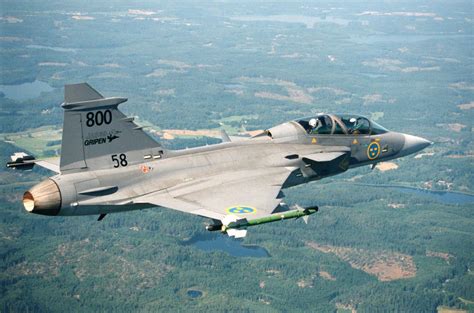 Swedish Air Force Saab Jas39b Gripen 36800 Swedish Air Force