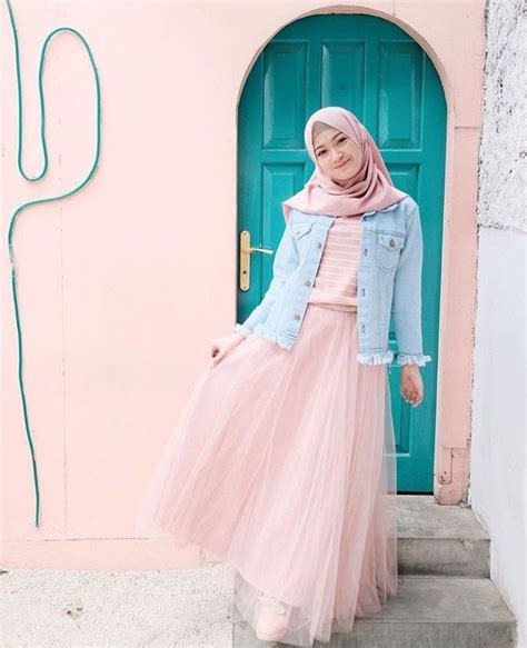 13 Ootd Rok Tutu Hijab Yang Stylish Dan Sopan Womantalk